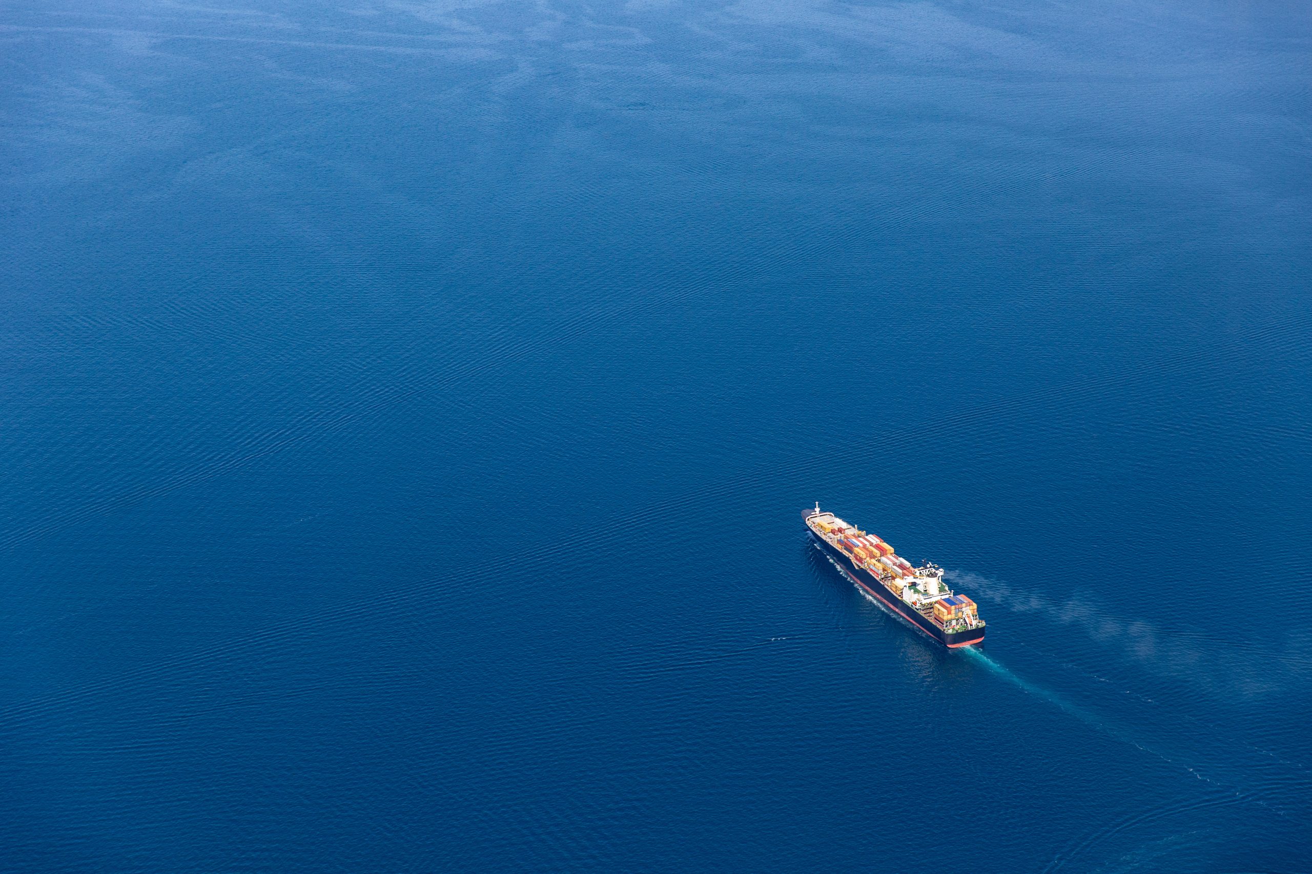 Cargo vessel at sea