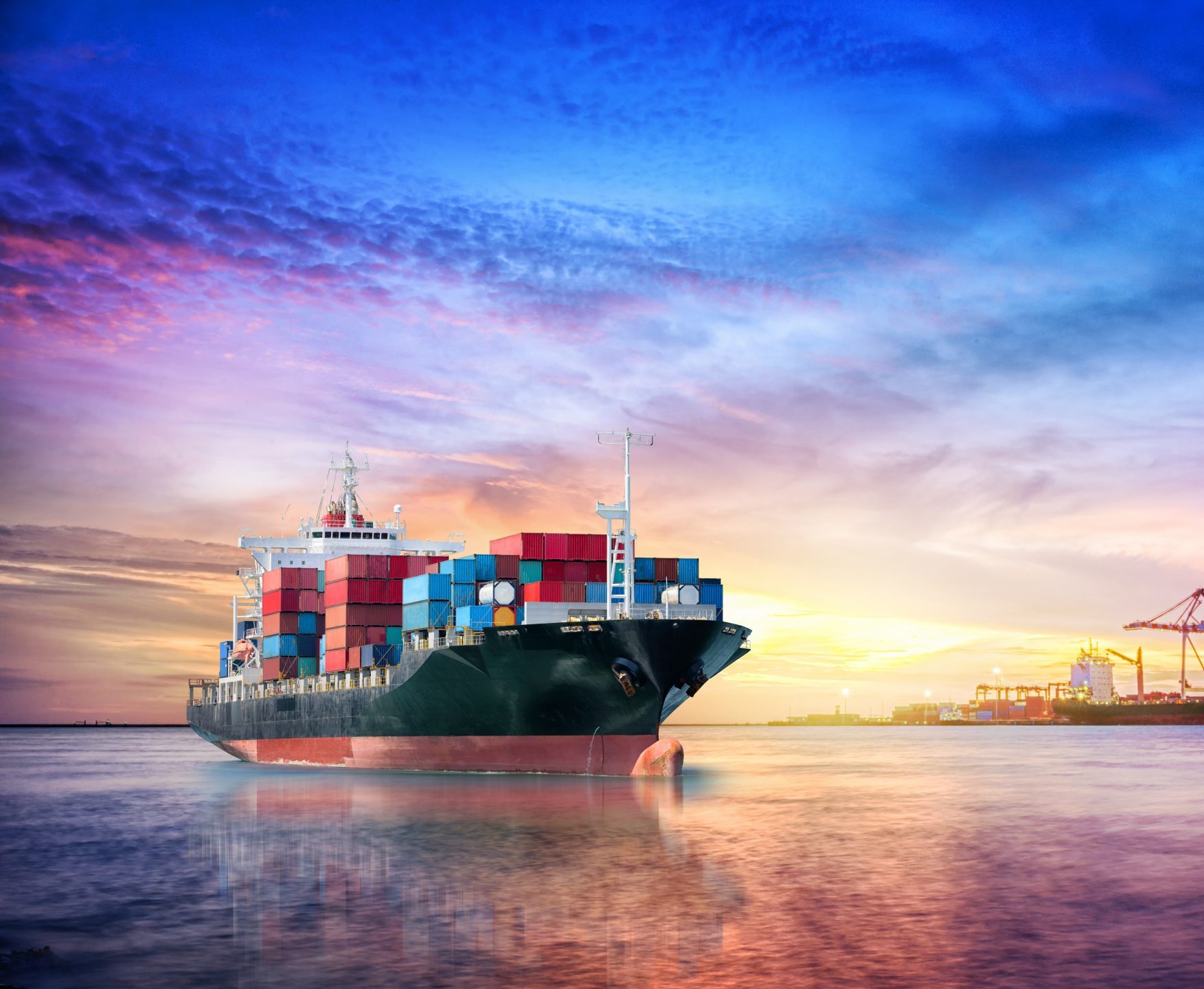 Logistics and transportation of International Container Cargo sh