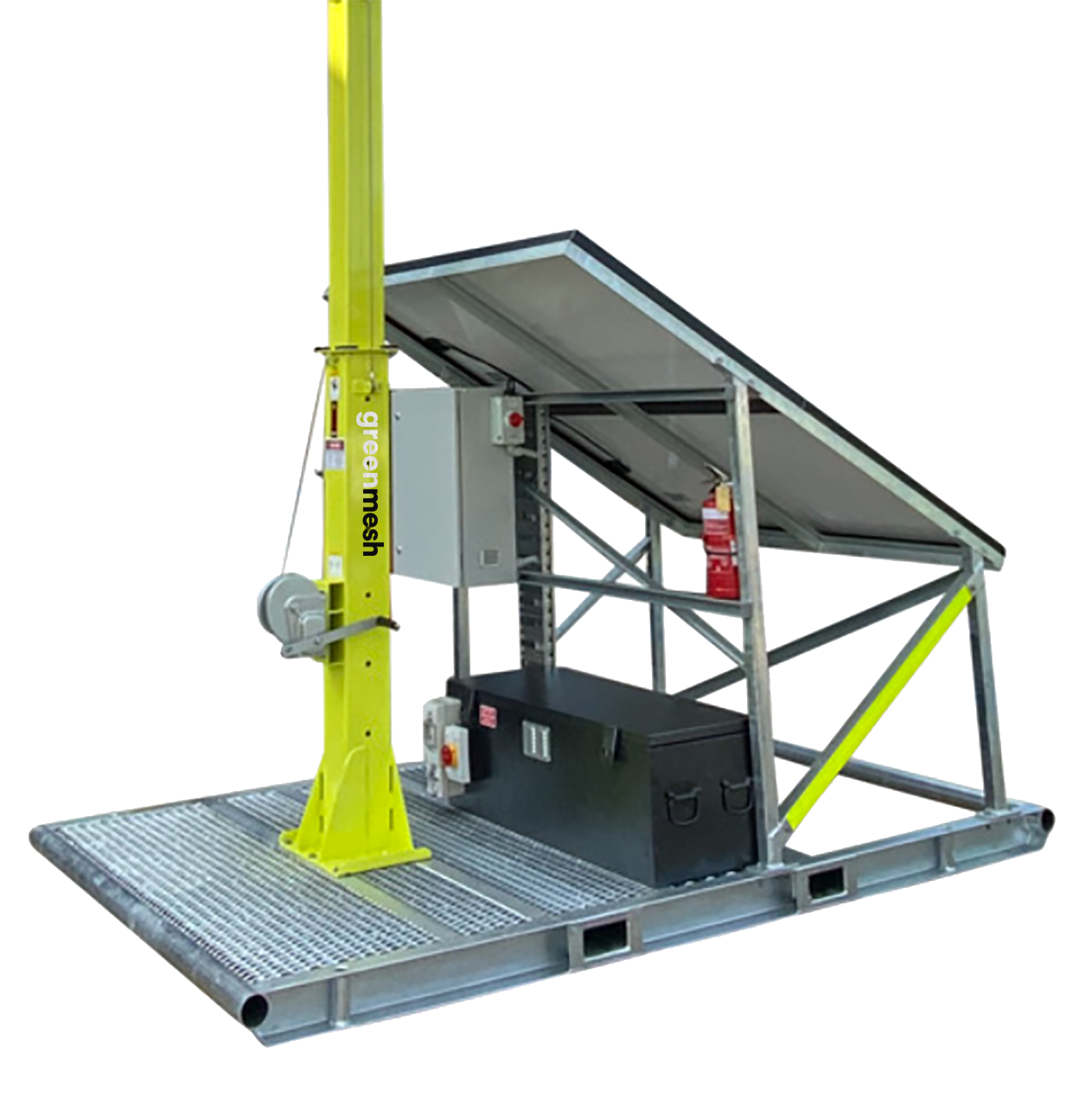 09 mobile tripod greenmesh - yellow - transparent